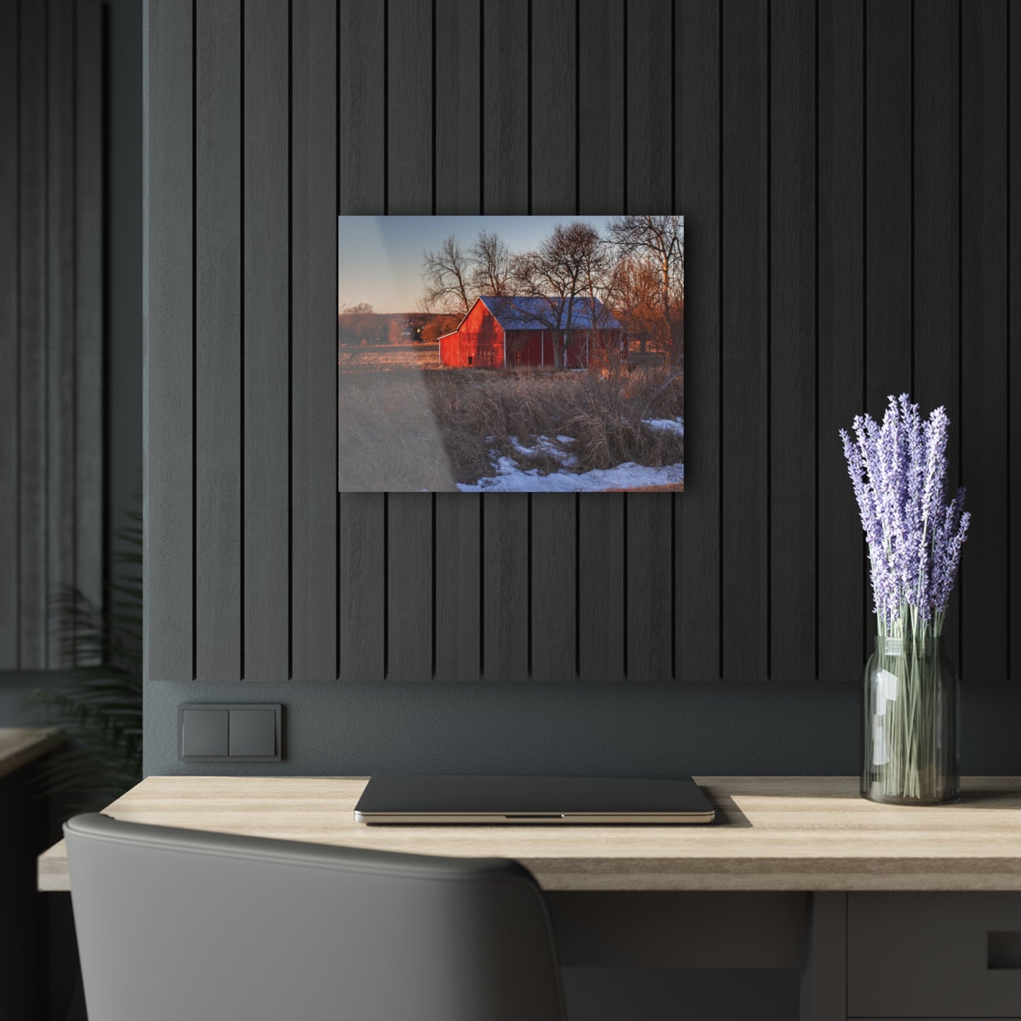 U R There Photography Early Spring on Mount Morris Road Rustic Farmhouse Acrylic Wall Print