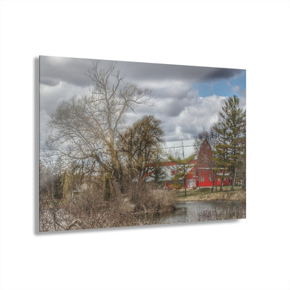 U R There Photography Hadley Road Hidden Red Rustic Farmhouse Acrylic Wall Print