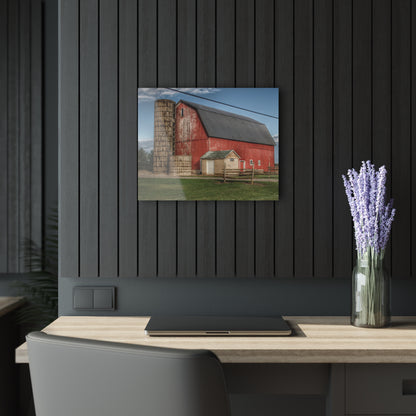 U R There Photography Brown City Lincoln Street Red Rustic Farmhouse Acrylic Wall Print