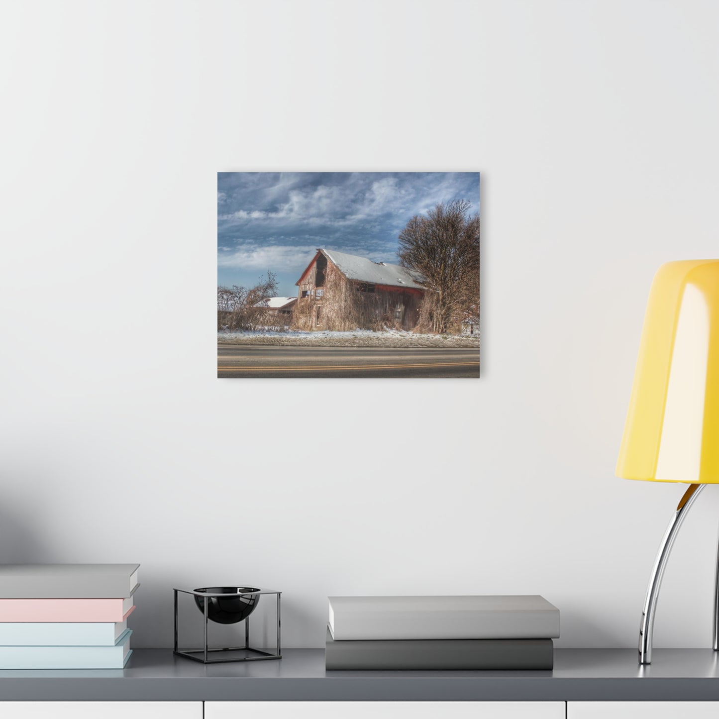 U R There Photography Almont Van Dyke Red II Rustic Farmhouse Acrylic Wall Print 14 "x 11"