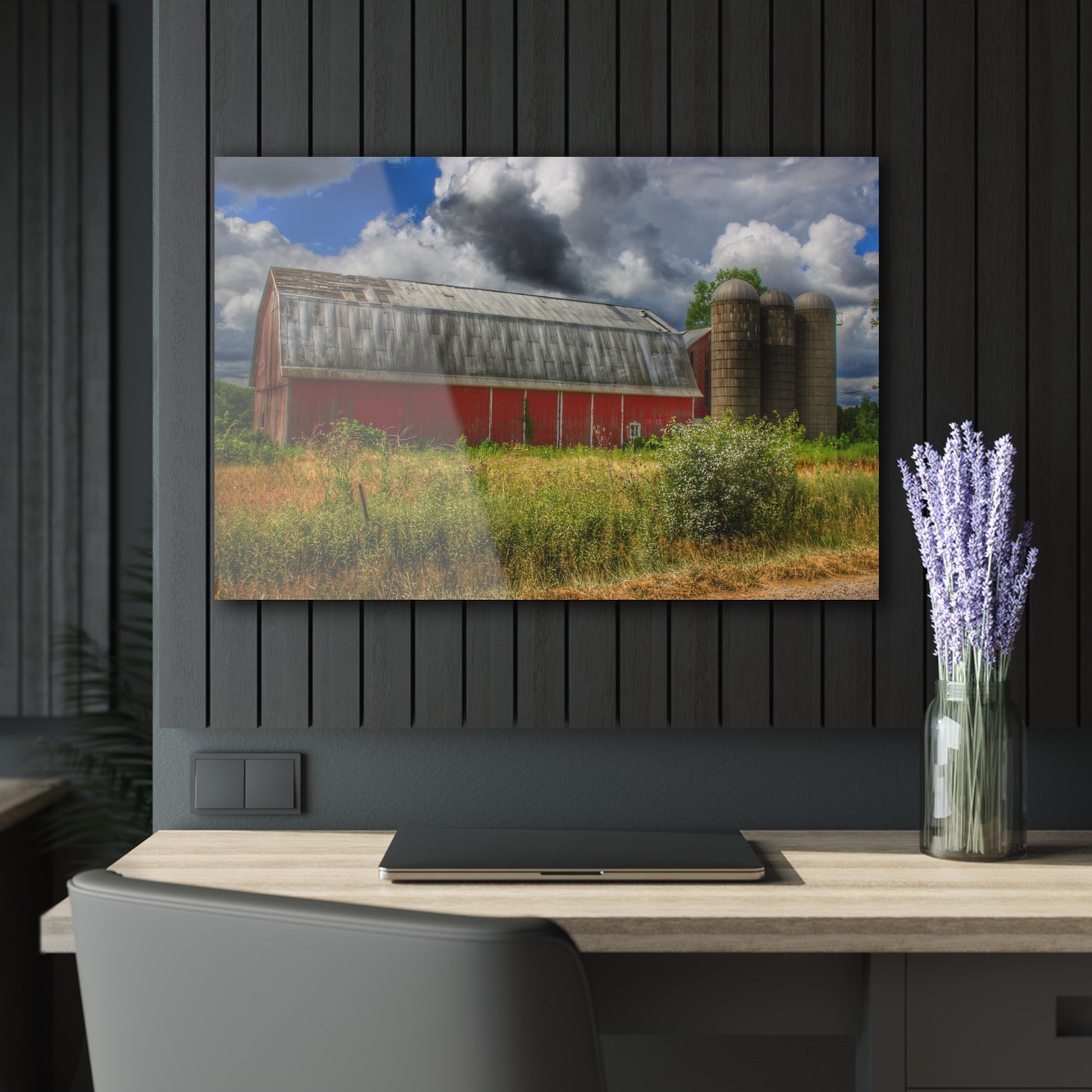 U R There Photography Shelby Red I Rustic Farmhouse Acrylic Wall Print