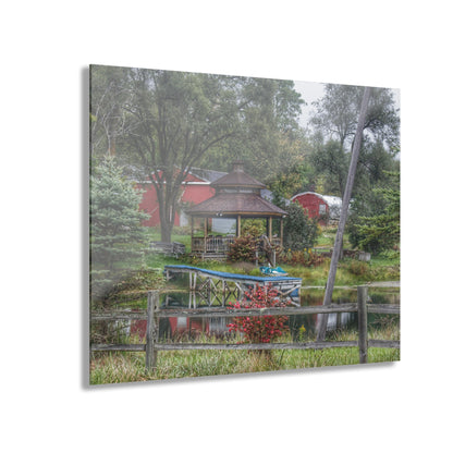 U R There Photography Columbiaville Gazebo Rustic Farmhouse Acrylic Wall Print