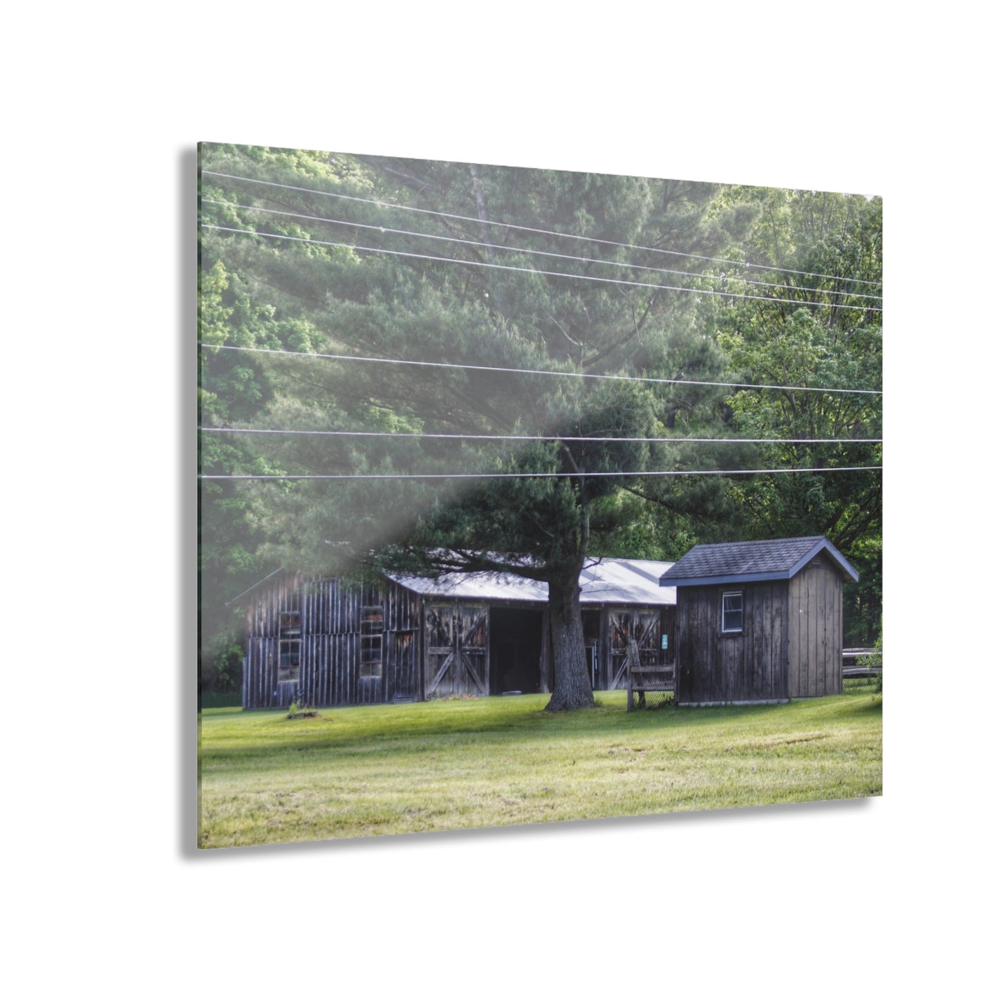 U R There Photography Leonard Road Roadside Greys Rustic Farmhouse Acrylic Wall Print