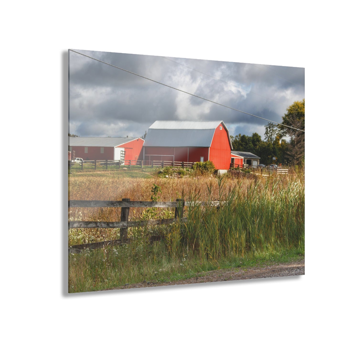 U R There Photography Beyond the Fence on Richfield Road Rustic Farmhouse Acrylic Wall Print