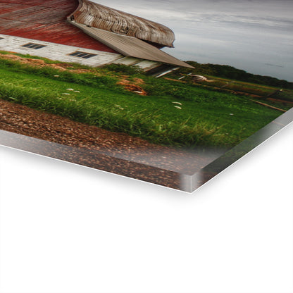 U R There Photography Washburn Road Red Rustic Farmhouse Acrylic Wall Print