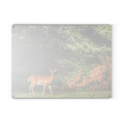 U R There Photography Mitchell Road Doe Rustic Farmhouse Tempered-Glass Cutting Board