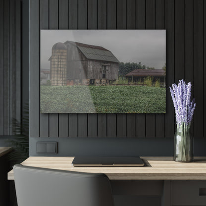 U R There Photography East Millington Road Grey and Stable Rustic Farmhouse Acrylic Wall Print