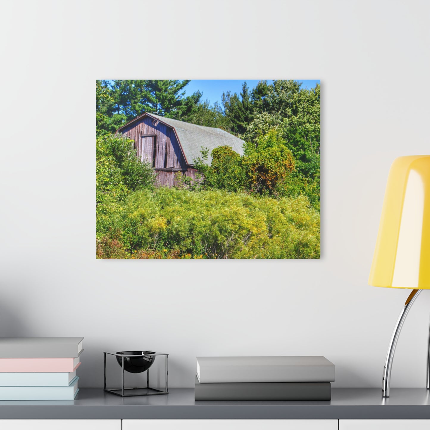 U R There Photography Saginaw Road Hidden Grey Rustic Farmhouse Acrylic Wall Print