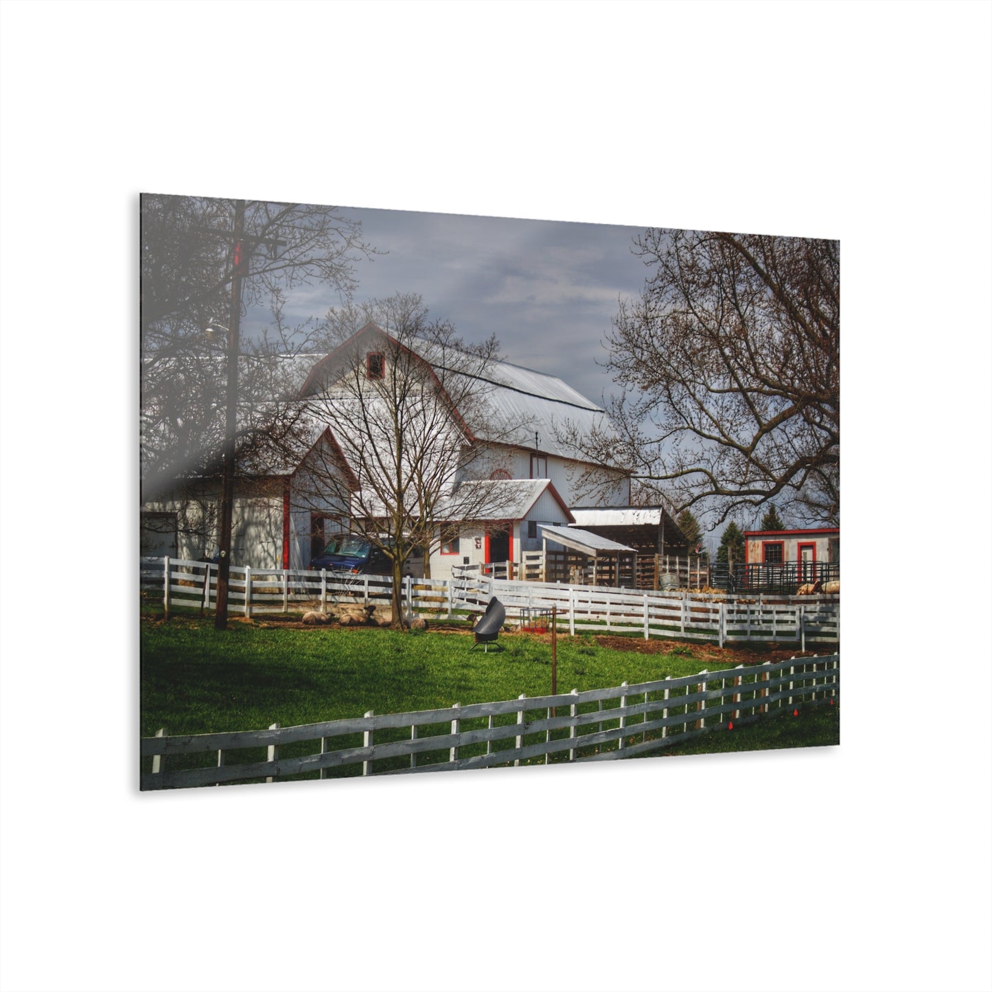 U R There Photography Henderson Whites Rustic Farmhouse Acrylic Wall Print