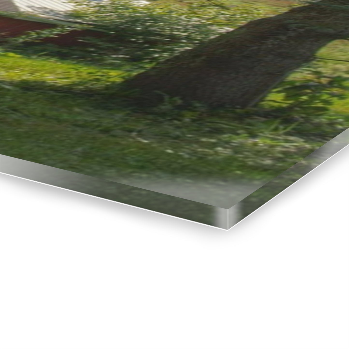 U R There Photography Grey Road Red Rustic Farmhouse Acrylic Wall Print