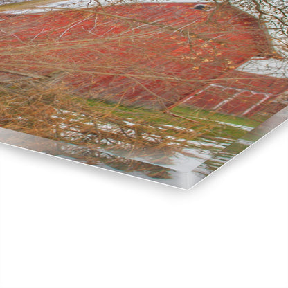 U R There Photography Holmes Road Red I Rustic Farmhouse Acrylic Wall Print