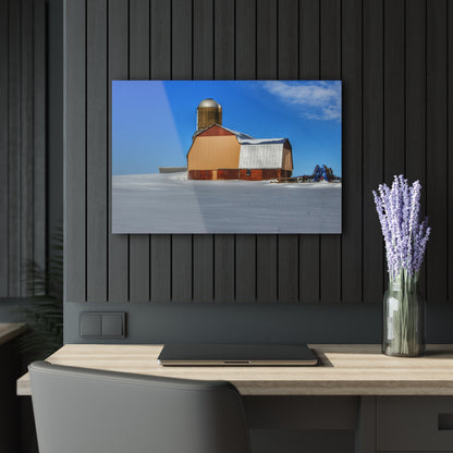 U R There Photography Bay City - Forestville Beige Barn Rustic Farmhouse Acrylic Wall Print