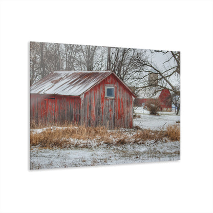 U R There Photography Frenchline Road Red Shack Rustic Farmhouse Acrylic Wall Print