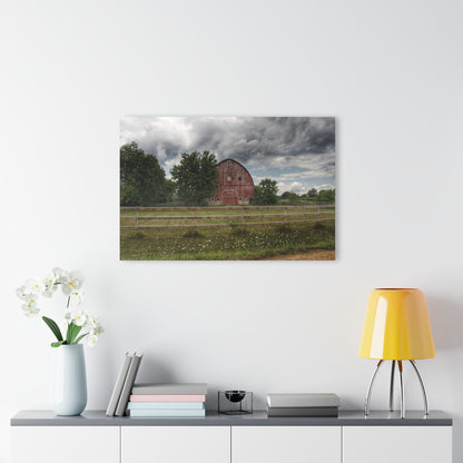 U R There Photography Elba Township Red Rustic Farmhouse Acrylic Wall Print