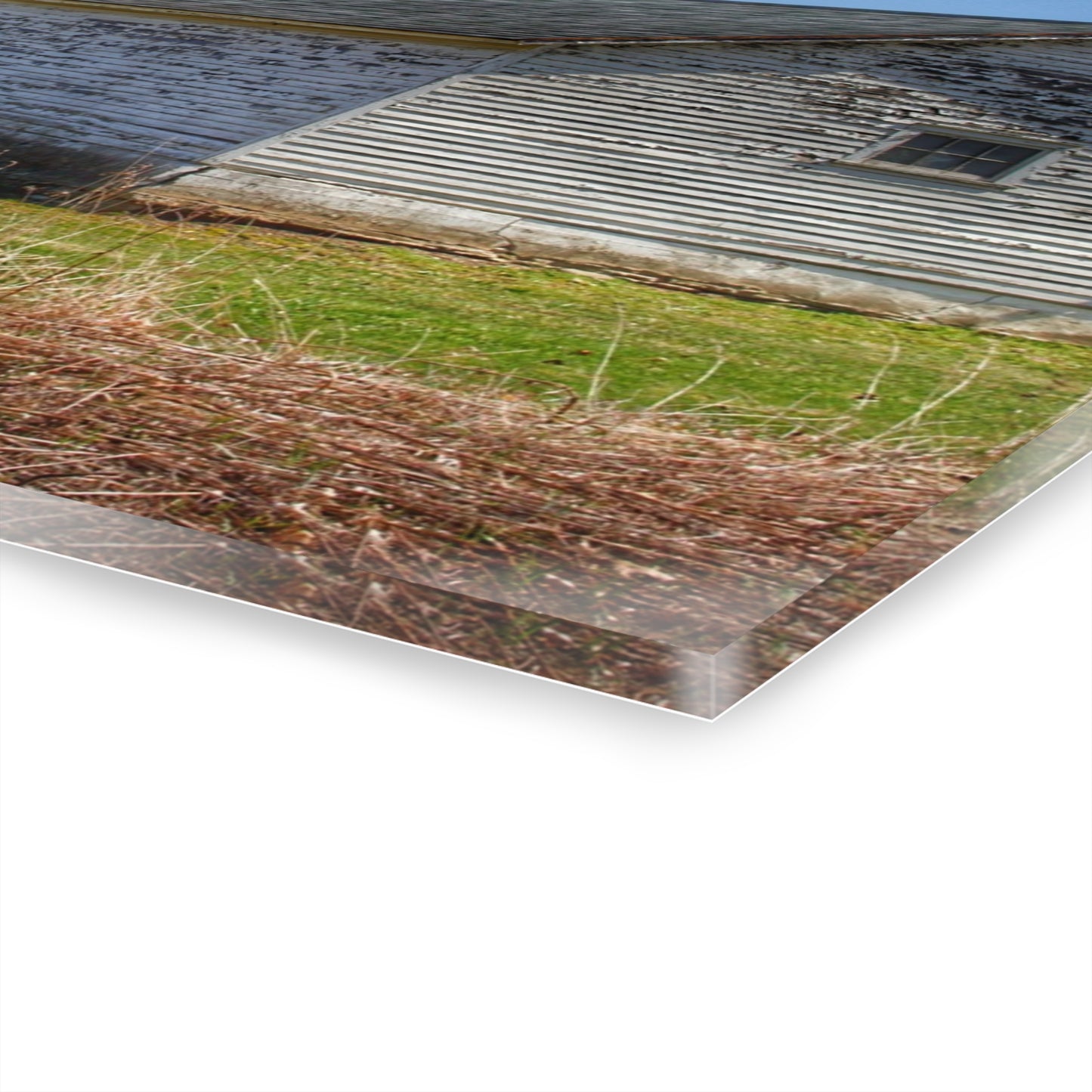 U R There Photography Hurd Corners Red and Little White Rustic Farmhouse Acrylic Wall Print