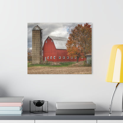 U R There Photography Brigham Road Red Rustic Farmhouse Acrylic Wall Print