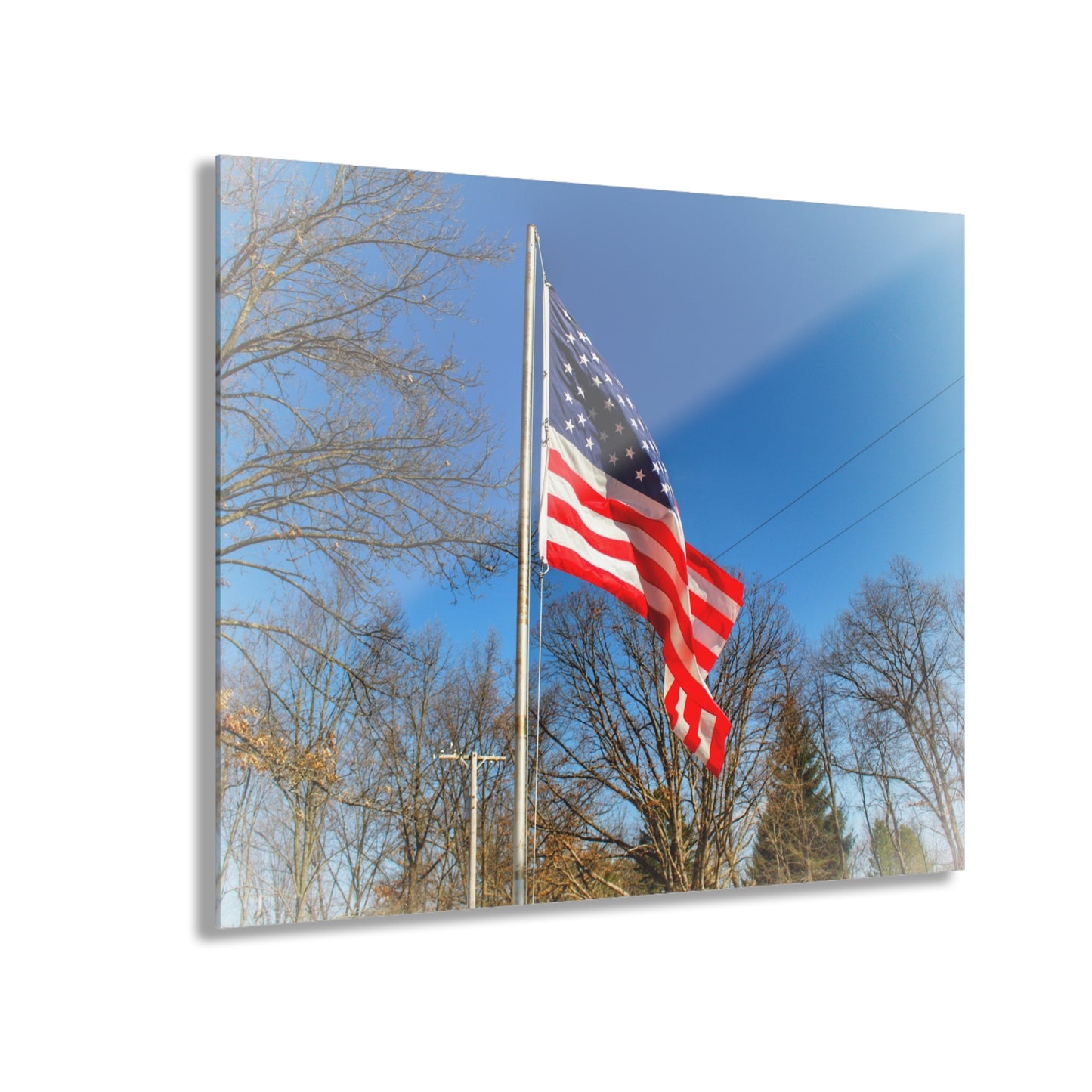 U R There Photography Our Grand Old Flag Rustic Farmhouse Acrylic Wall Print