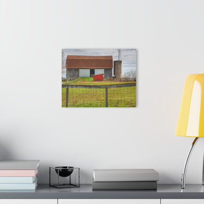 U R There Photography North Vassar Road Grey Rustic Farmhouse Acrylic Wall Print