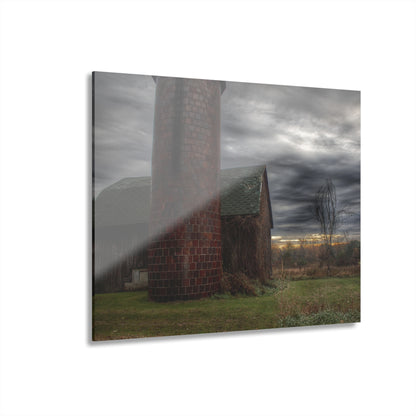 U R There Photography Pero Lake Road Grey II Rustic Farmhouse Acrylic Wall Print