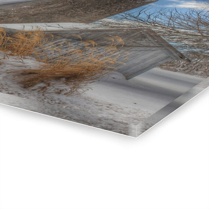 U R There Photography Ludwig Road Greys in Winter Rustic Farmhouse Acrylic Wall Print