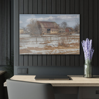 U R There Photography Babcock Road Red Rustic Farmhouse Acrylic Wall Print
