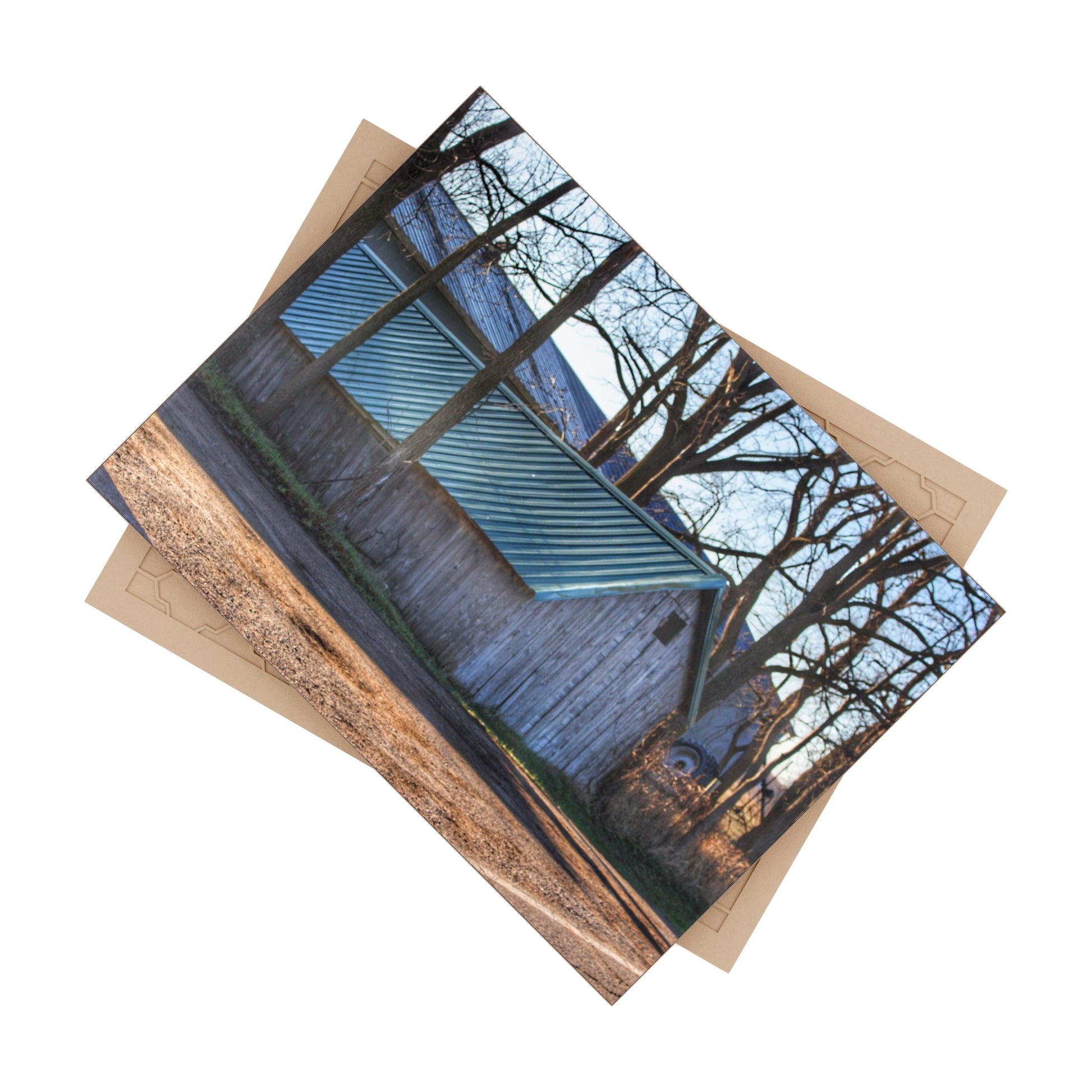 U R There Photography Baldwin Roadside Shack Rustic Farmhouse Decorative Ceramic Tile 6" × 8" Glossy