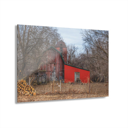 U R There Photography Bray Road Hidden Barnyard Red I Rustic Farmhouse Acrylic Wall Print