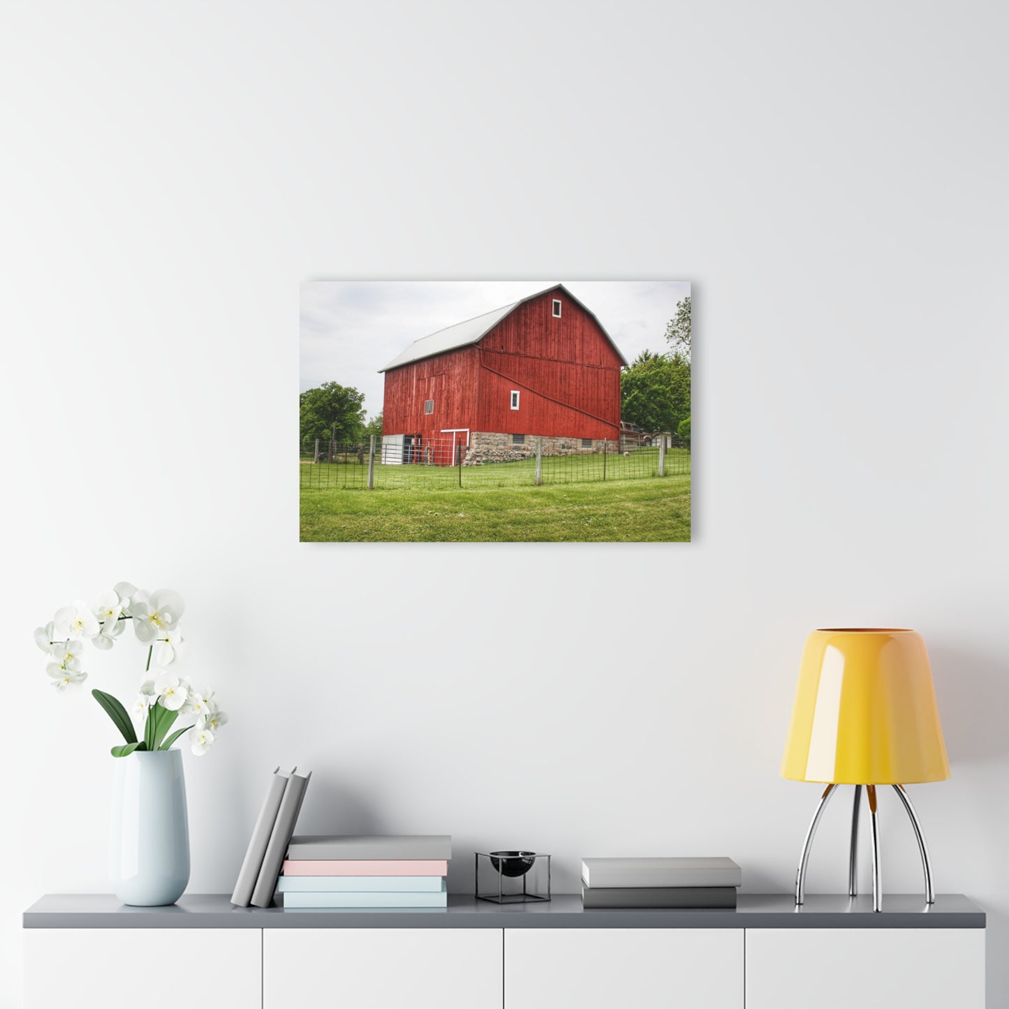 U R There Photography Elba Road Red II Rustic Farmhouse Acrylic Wall Print