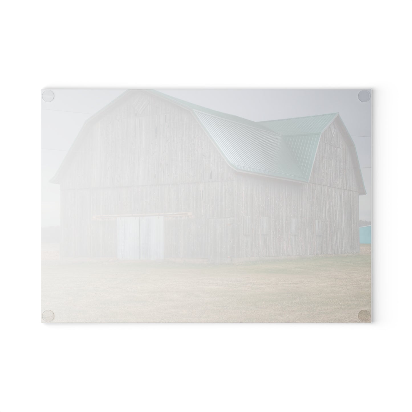 U R There Photography Forest Road Grey Rustic Farmhouse Tempered-Glass Cutting Board