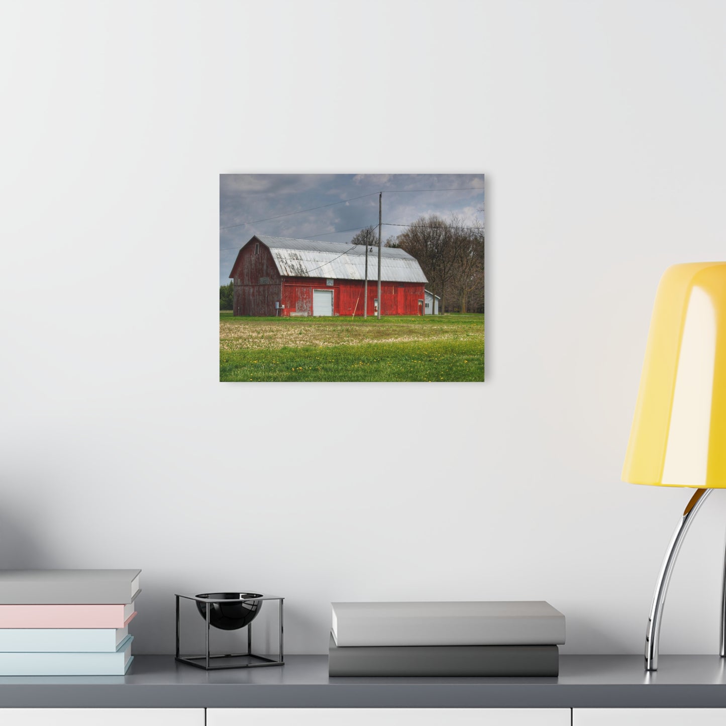 U R There Photography Coldwater Road Red I Rustic Farmhouse Acrylic Wall Print