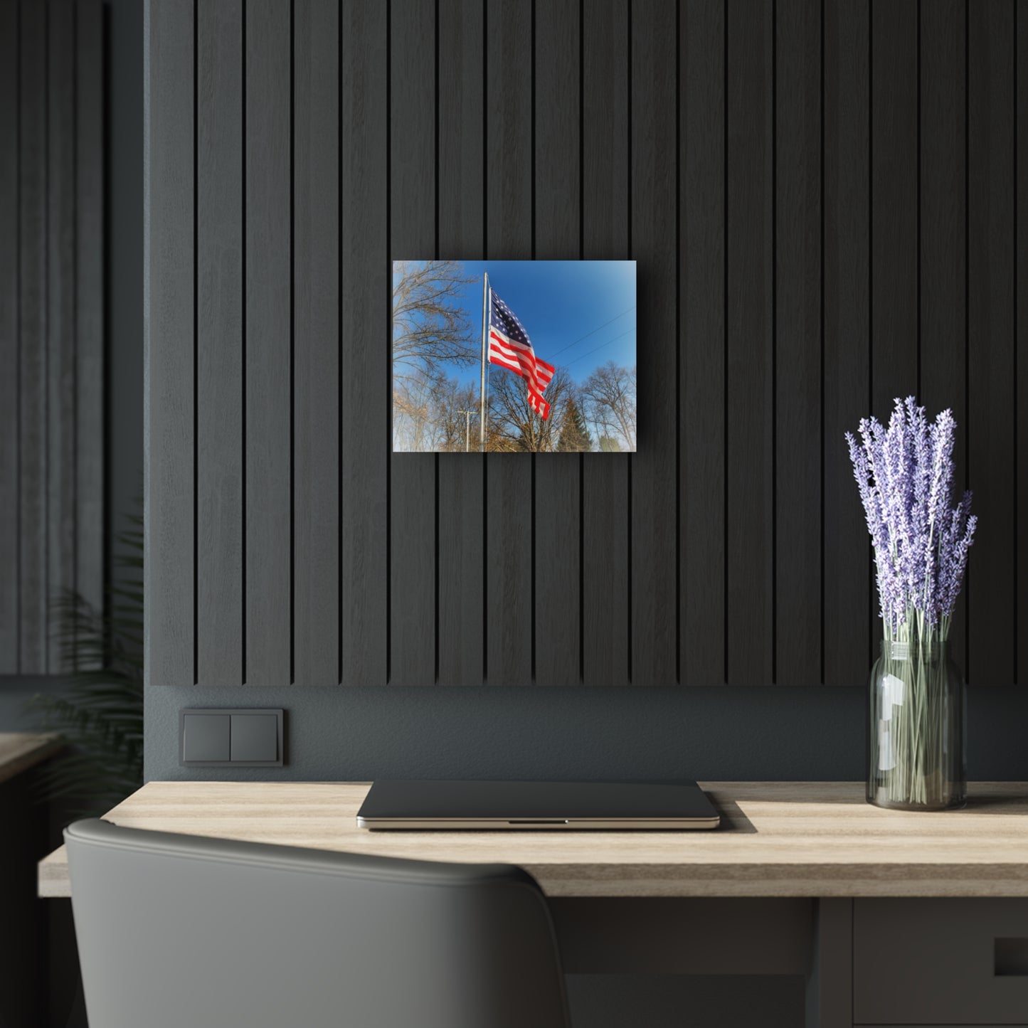 U R There Photography Our Grand Old Flag Rustic Farmhouse Acrylic Wall Print