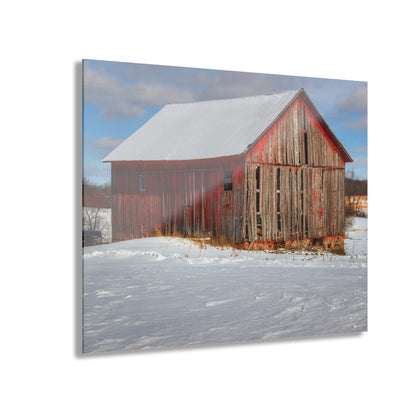 U R There Photography Barnes Road Little Red I Rustic Farmhouse Acrylic Wall Print