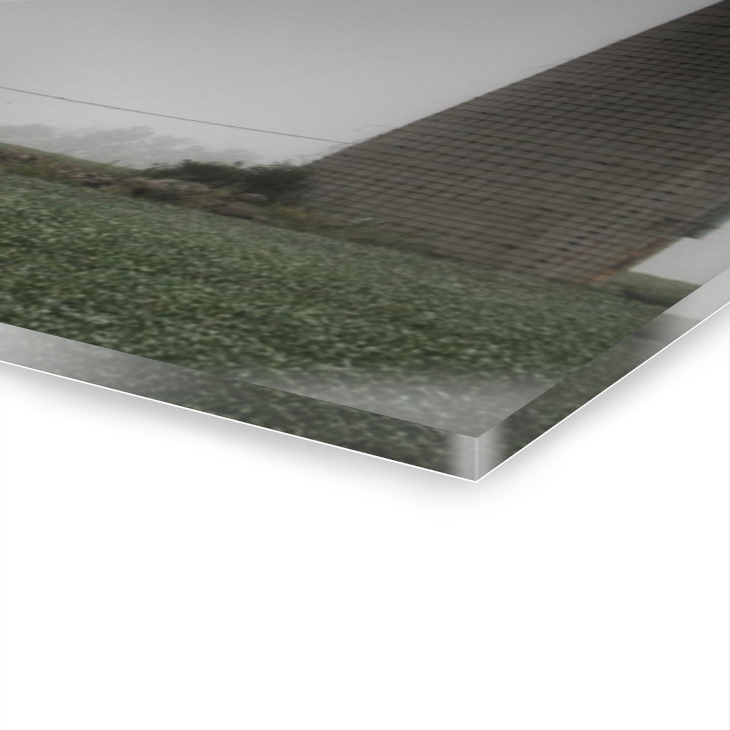 U R There Photography Farm in the Fog Rustic Farmhouse Acrylic Wall Print