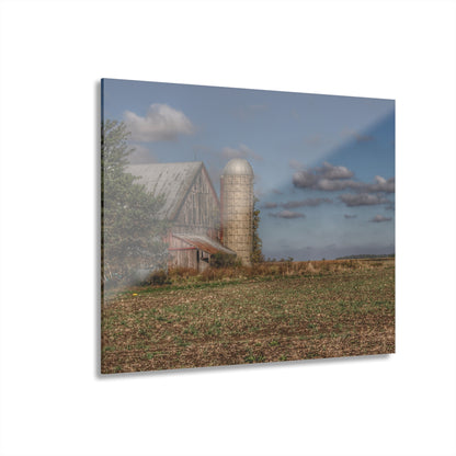U R There Photography Sheridan Line Road Grey II Rustic Farmhouse Acrylic Wall Print