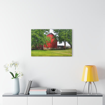 U R There Photography Summer Fieldstone Red Rustic Farmhouse Acrylic Wall Print