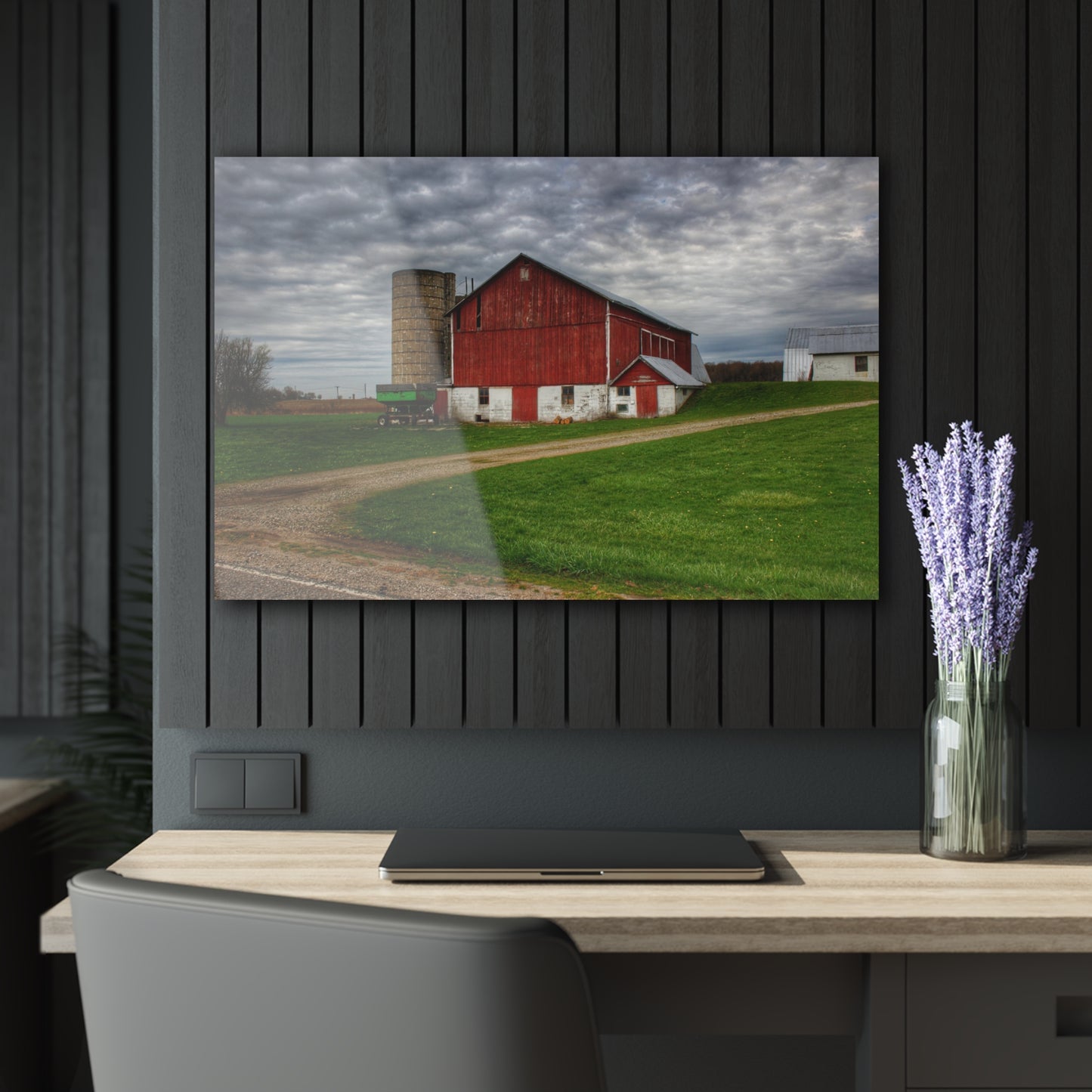 U R There Photography Fostoria Red II Rustic Farmhouse Acrylic Wall Print