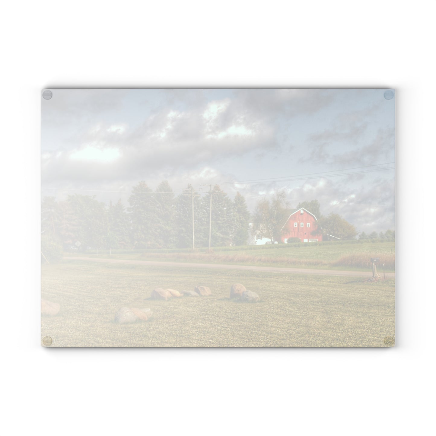 Barn Boutique Rustic Tempered-Glass Cutting Board| Across the Road