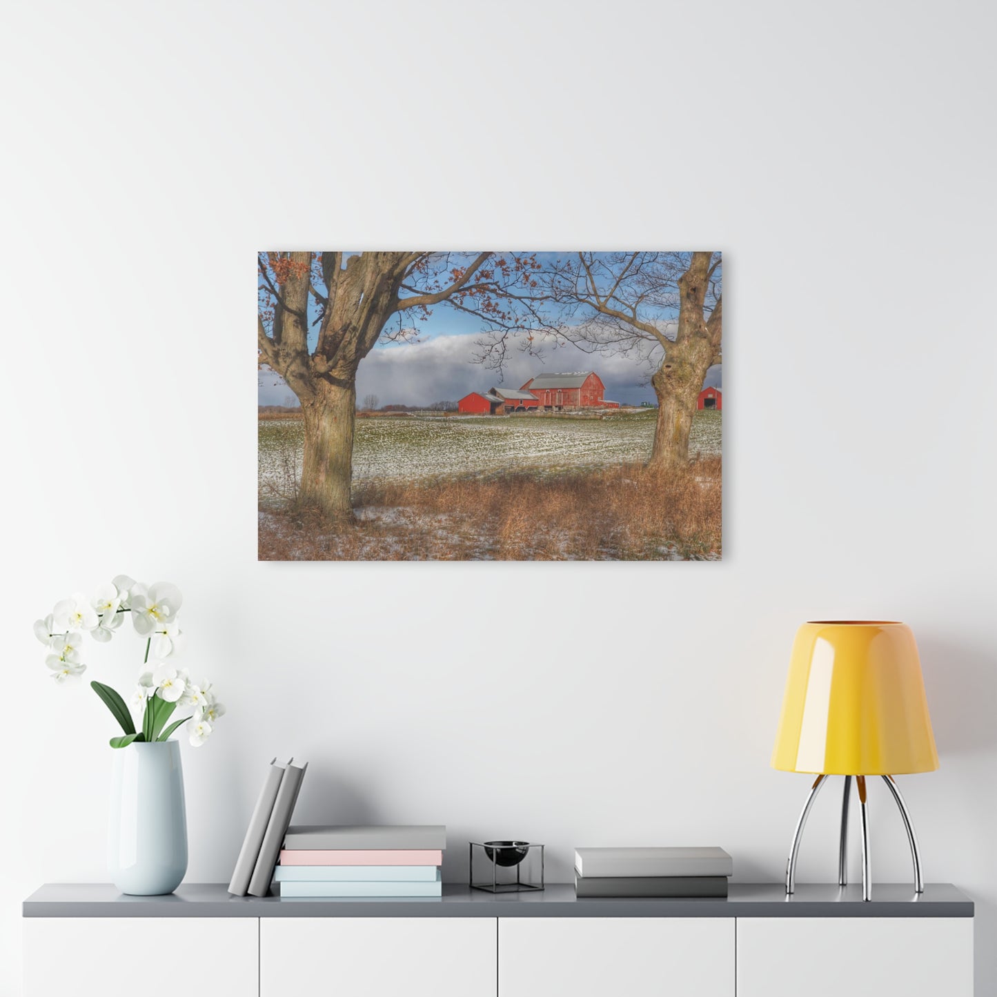 U R There Photography Approaching Storm on Edward Road Rustic Farmhouse Acrylic Wall Print