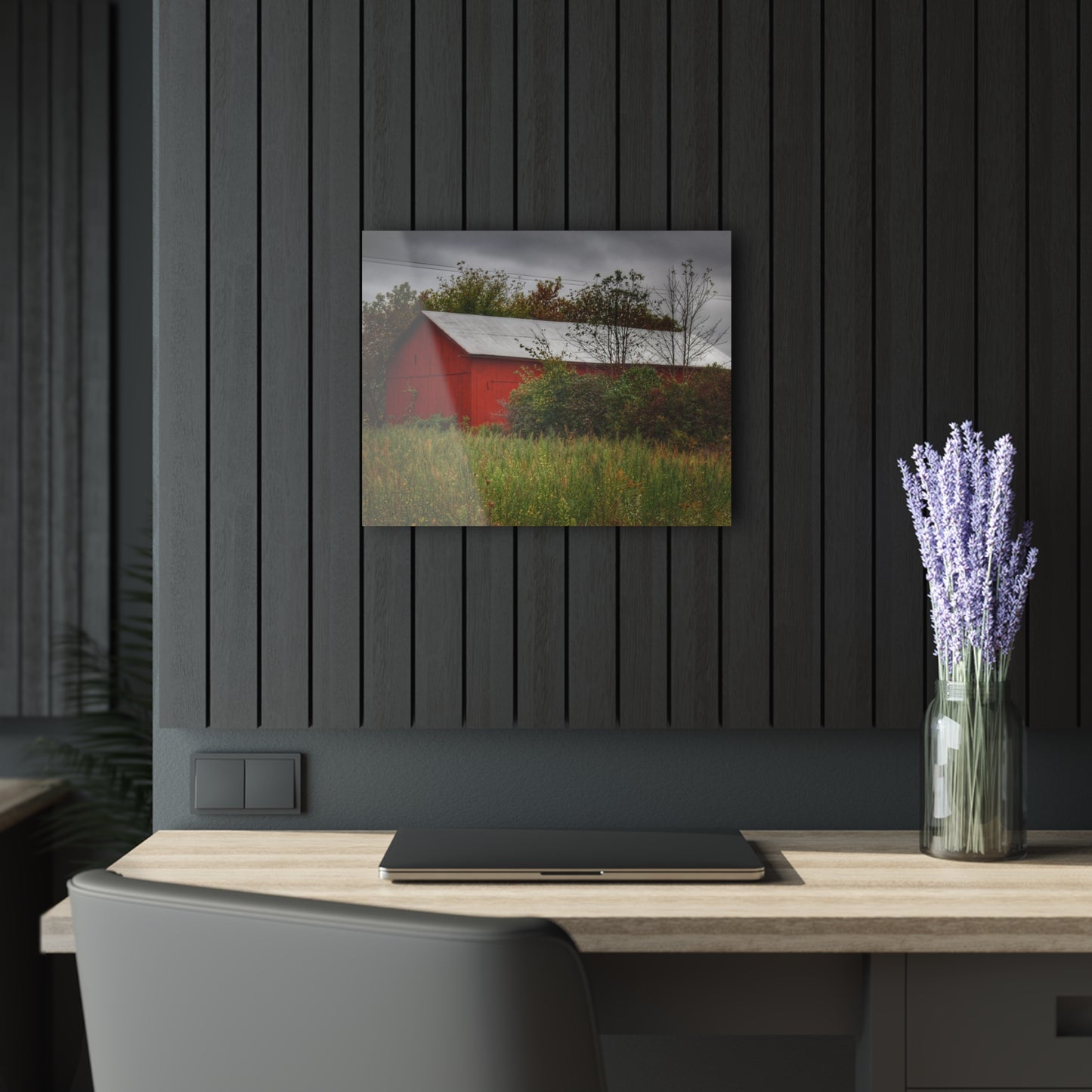 U R There Photography Willard Road Red I Rustic Farmhouse Acrylic Wall Print
