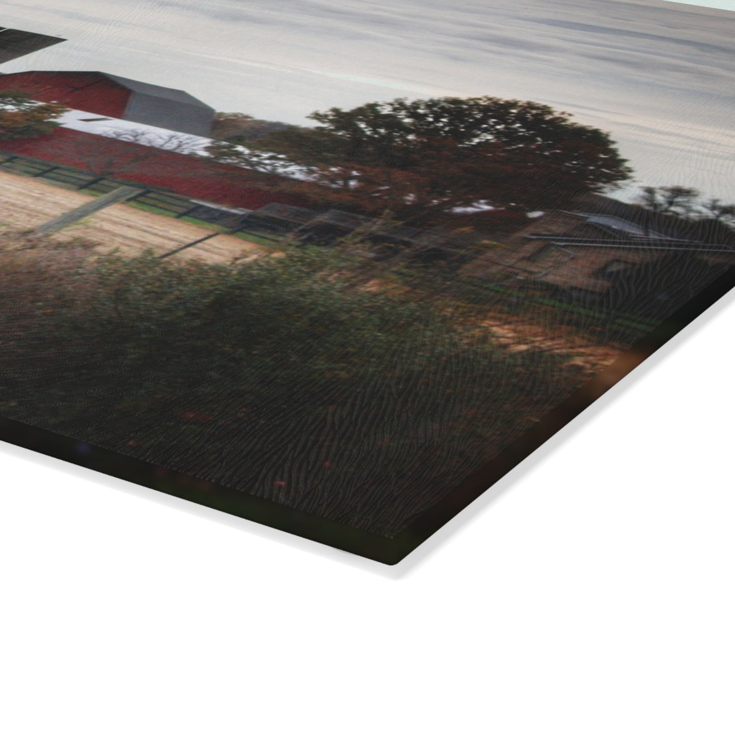 U R There Photography Haines Road Farm Rustic Farmhouse Tempered-Glass Cutting Board