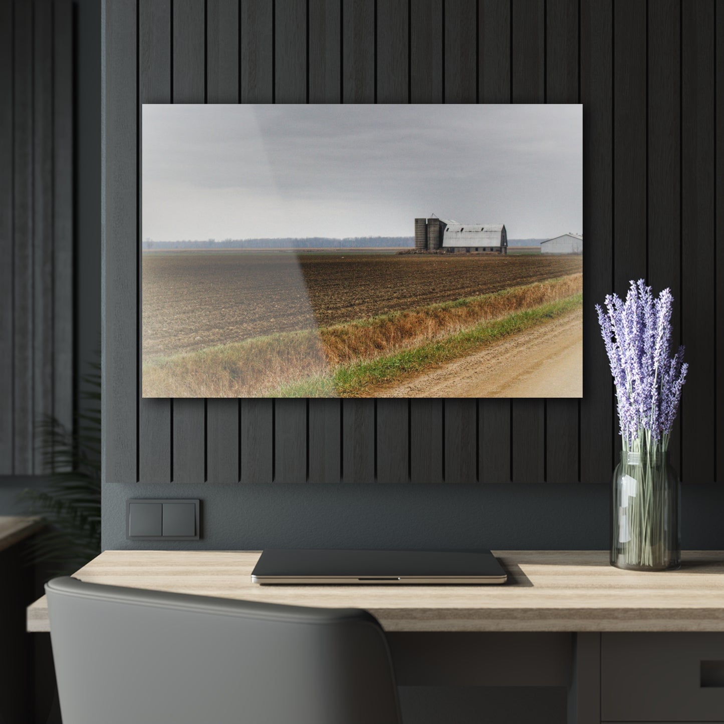 U R There Photography North Gates Road Old Grey I Rustic Farmhouse Acrylic Wall Print