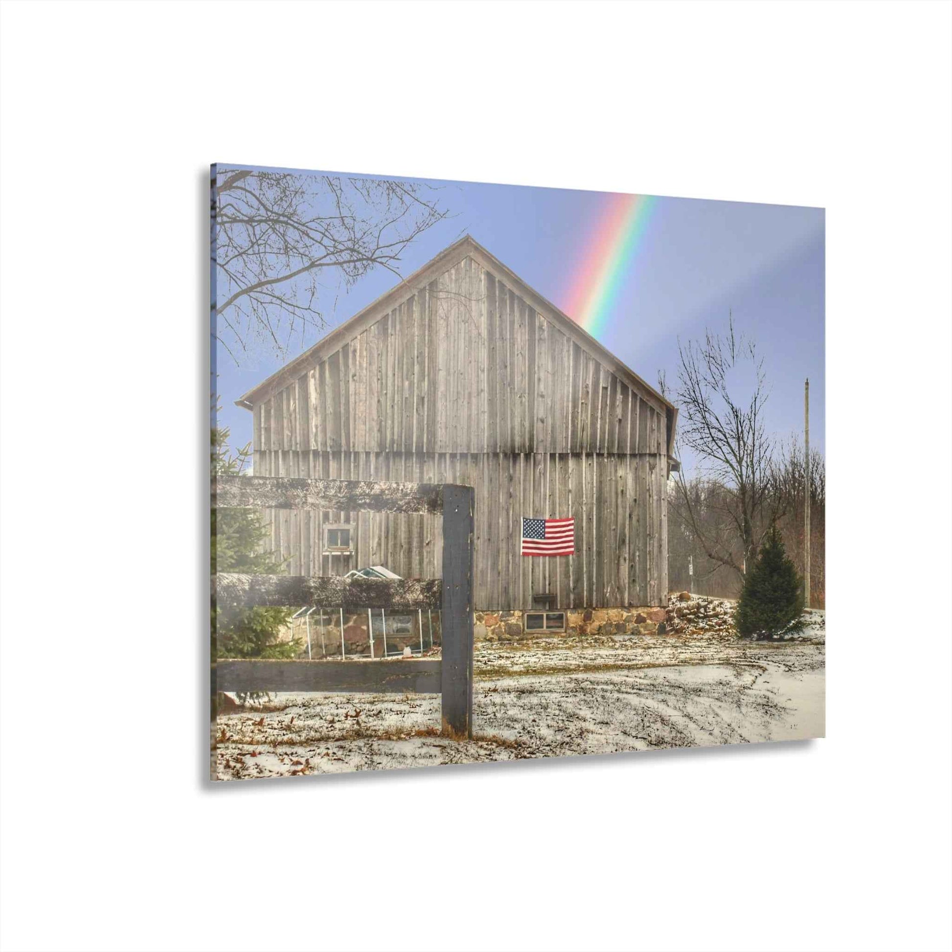 U R There Photography Barn Blessings on Sutton Road Rustic Farmhouse Acrylic Wall Print
