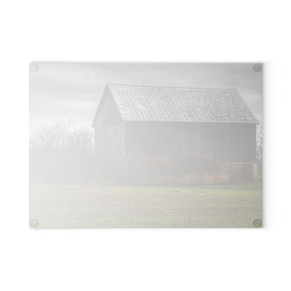 U R There Photography Brown City Road Grey Rustic Farmhouse Tempered-Glass Cutting Board