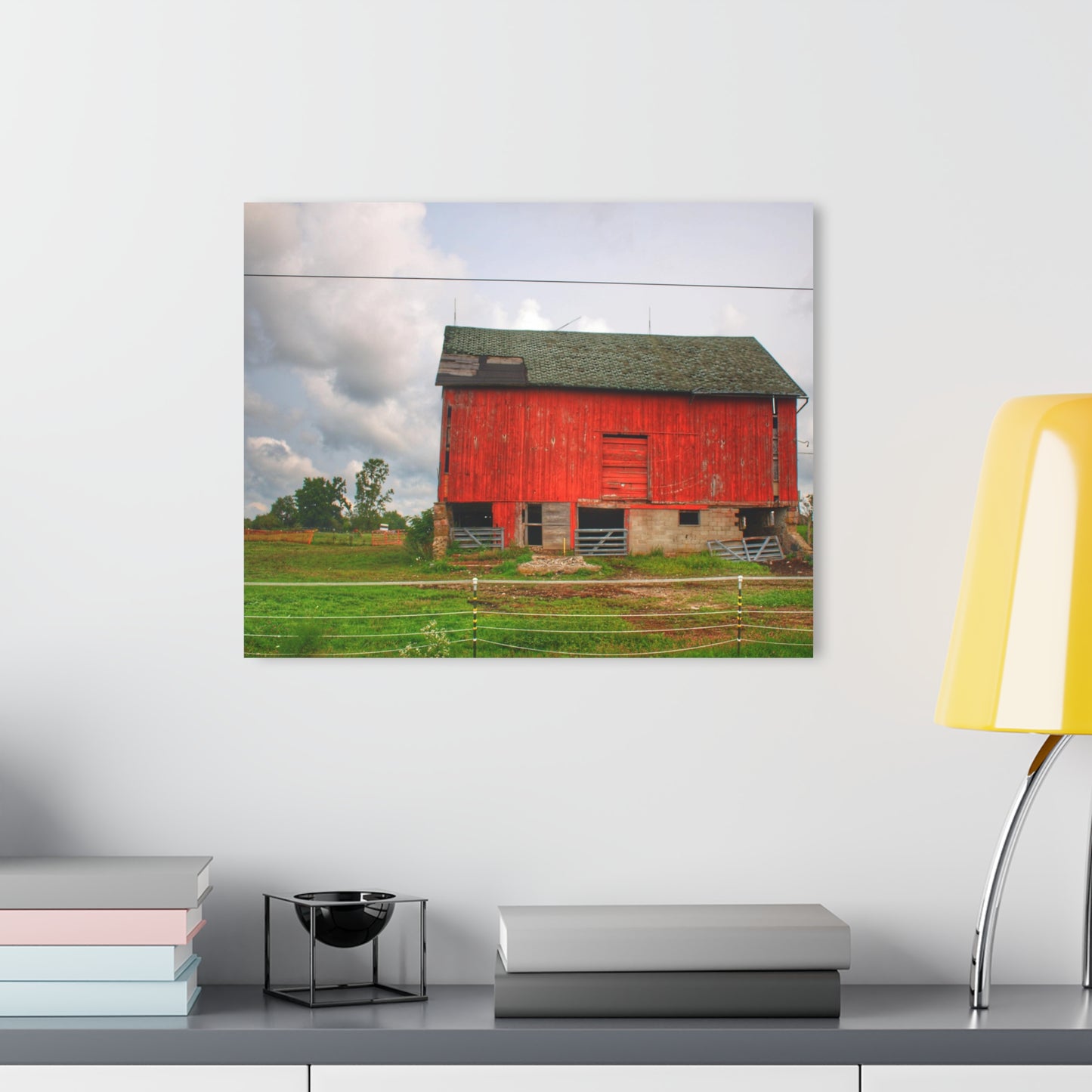 U R There Photography Elba Road Red III Rustic Farmhouse Acrylic Wall Print