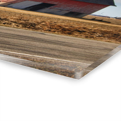 U R There Photography Elmwood Forgotten Apple Red Rustic Farmhouse Acrylic Wall Print