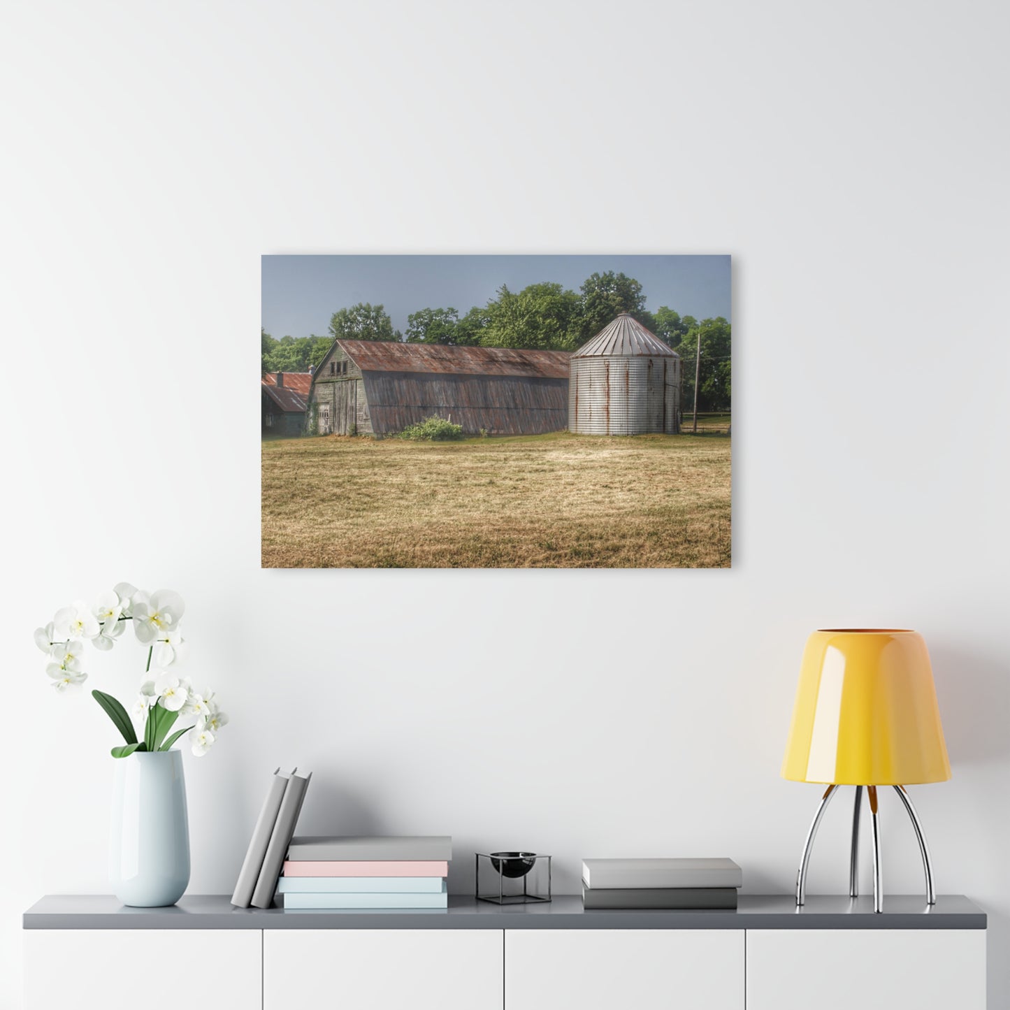 U R There Photography Hough Road Green Quonset II Rustic Farmhouse Acrylic Wall Print