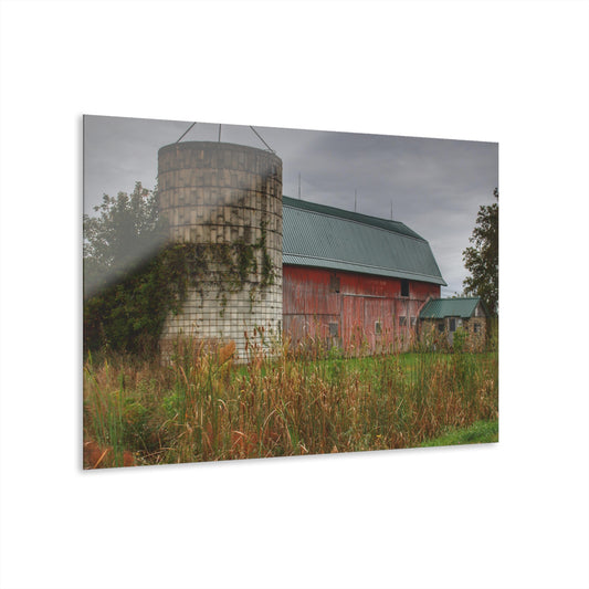 U R There Photography Plumb Creek Road Red II Rustic Farmhouse Acrylic Wall Print