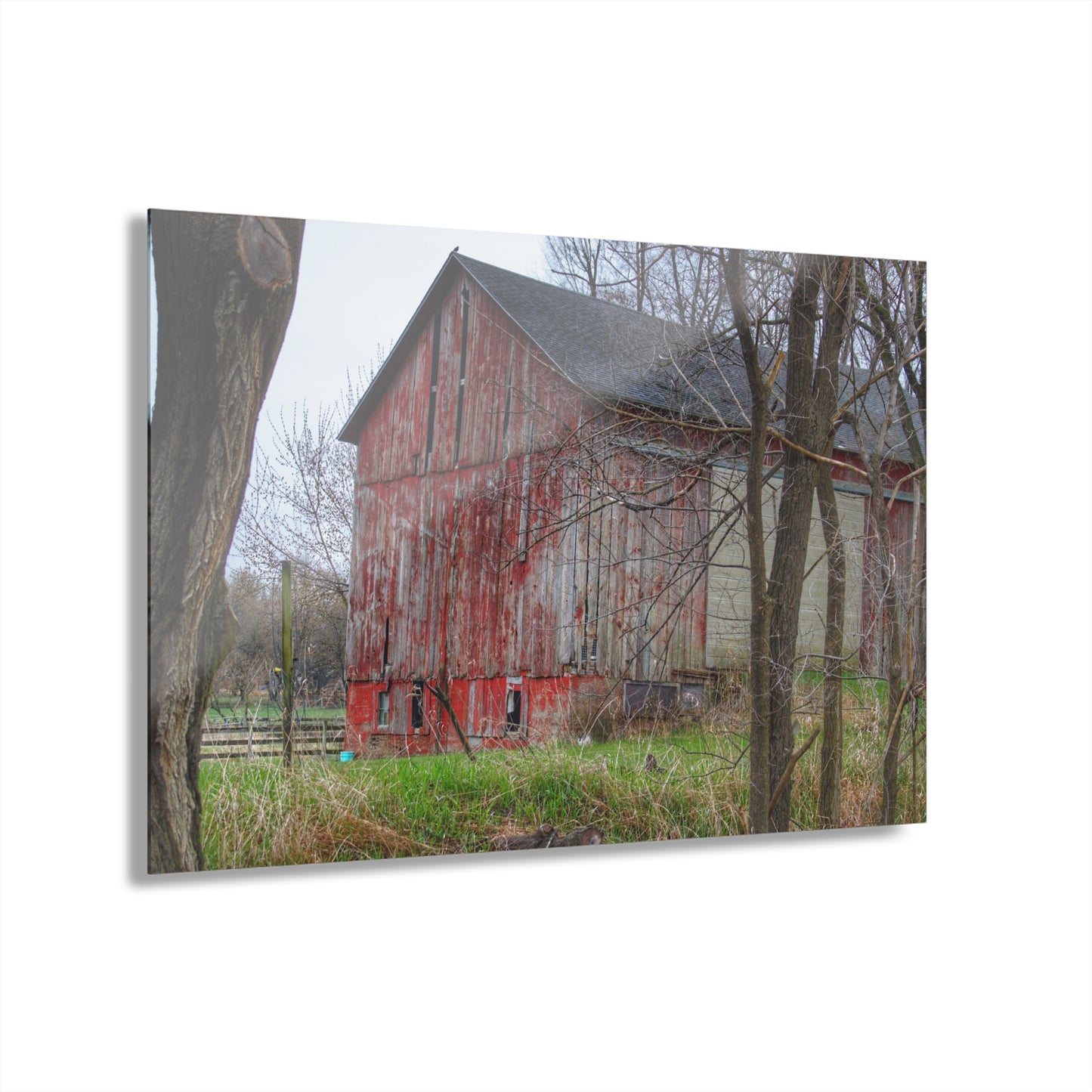 U R There Photography Lake George Red I Rustic Farmhouse Acrylic Wall Print