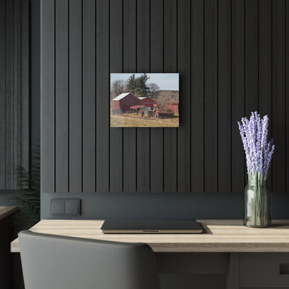 U R There Photography Bronson Lake Reds Rustic Farmhouse Acrylic Wall Print