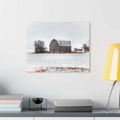 U R There Photography Frenchline Road Grey in Winter Rustic Farmhouse Acrylic Wall Print